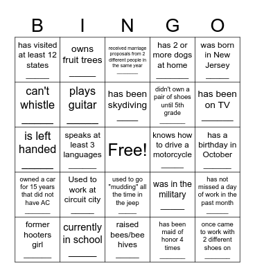PET CENTER2 Bingo Card