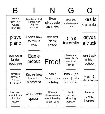 PET CENTER3 Bingo Card