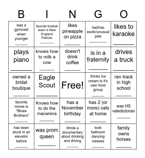 PET CENTER3 Bingo Card