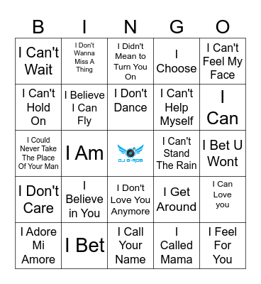 All About "I".....So Cynical Bingo Card