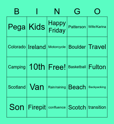 JLK TOAST BINGO! Bingo Card