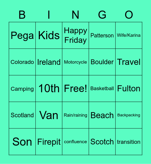 JLK TOAST BINGO! Bingo Card