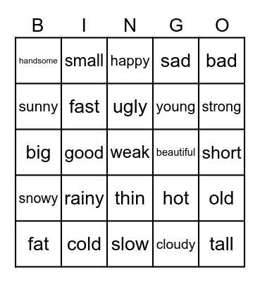 Reading Key 1 - 4 Bingo Card
