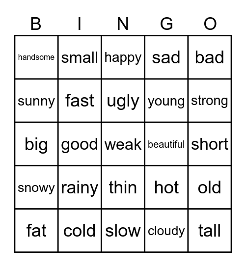 Reading Key 1 - 4 Bingo Card