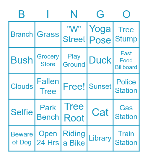 STEPtember Bingo Event Bingo Card