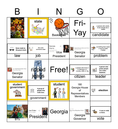 Government Bingo Card