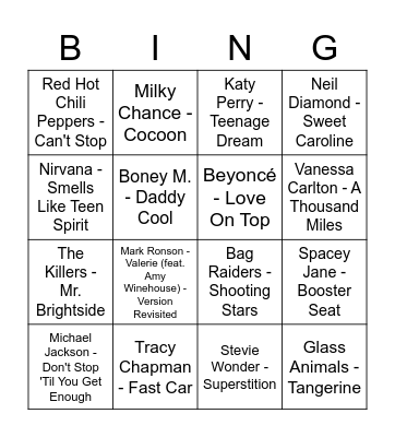 Spring into Spring Music Bingo! Bingo Card