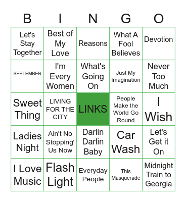 Name That Tune: Its the 70's Bingo Card