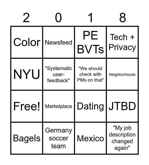 Akshay's HH! Bingo Card