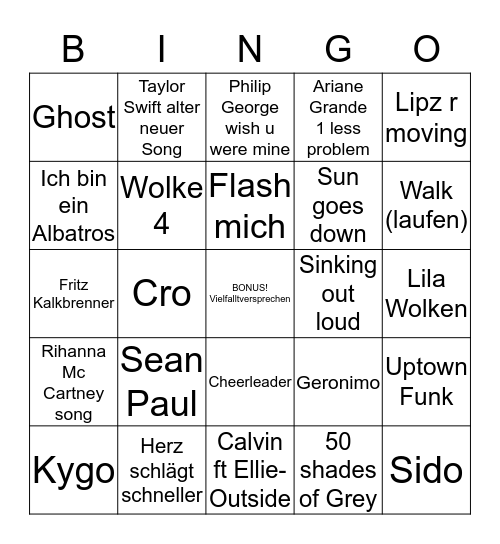 Radio Hamburg Bingo Card