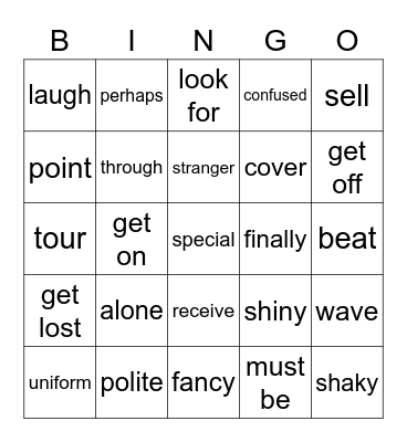 Unit.1-2 Bingo Card