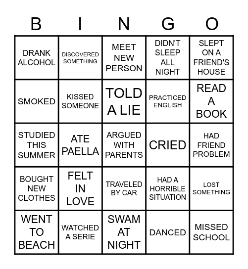 TALK2GETHER Bingo Card