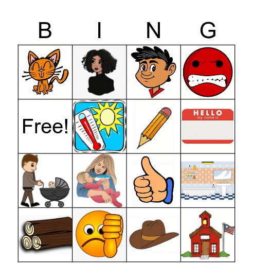 Vocabulary Bingo Card