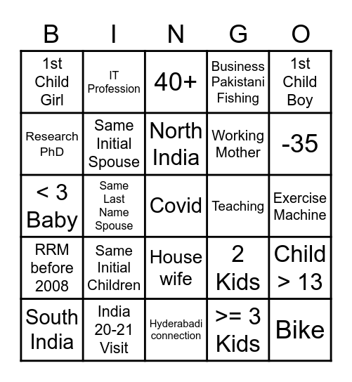 Bingo Jericho Bingo Card