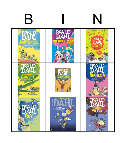 Roald Dahl Bingo Card