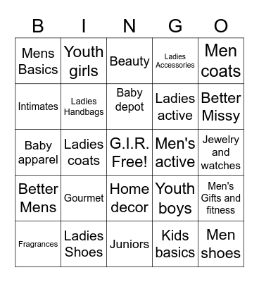 2021 Shortage Bingo Card