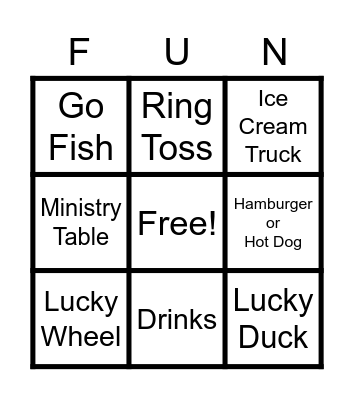 Rally Day Carnaval Bingo Card