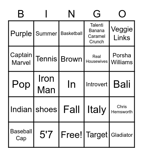 Life of Lo Bingo Card