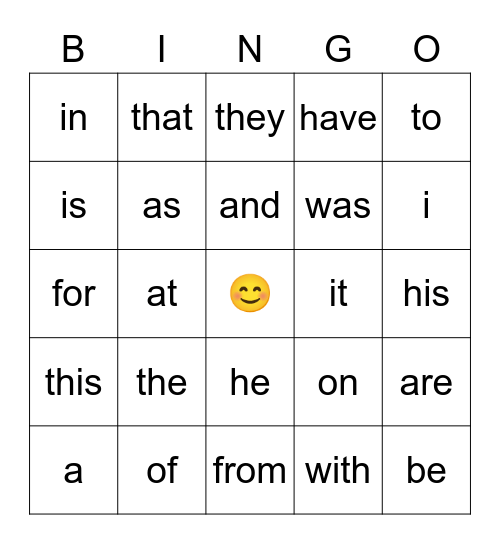 You can do it!!!! Bingo Card