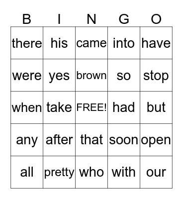 BINGO FOR BOOKS!  Bingo Card