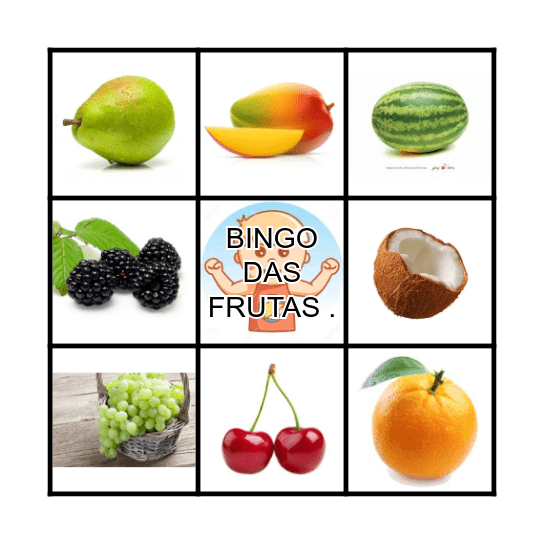 FRUTAS Bingo Card
