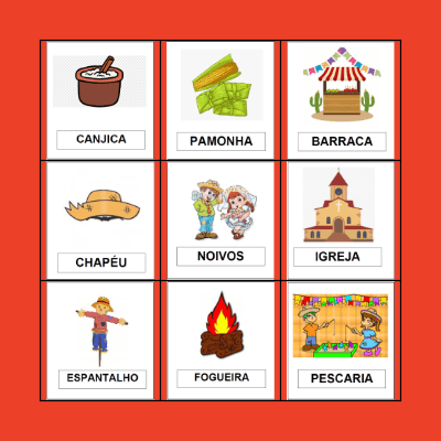 Festa Junina Bingo Card