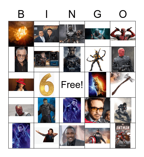 MARVEL Bingo Card