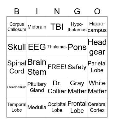 BRAIN Bingo Card