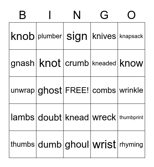 silent-letters-kn-gn-wr-mb-bt-gh-l-bingo-card