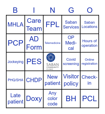 FDS BINGO Card