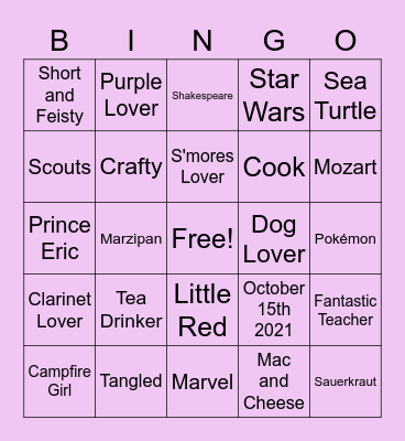 Jessica's Bachelorette Party Sept. 18th 2021! Bingo Card