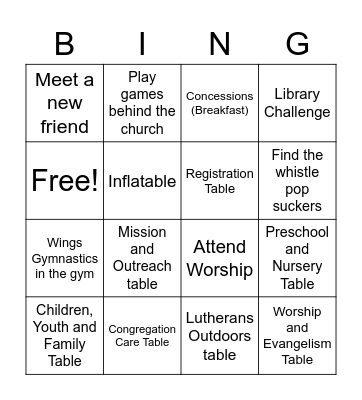 L-I-F-T Bingo Card Bingo Card