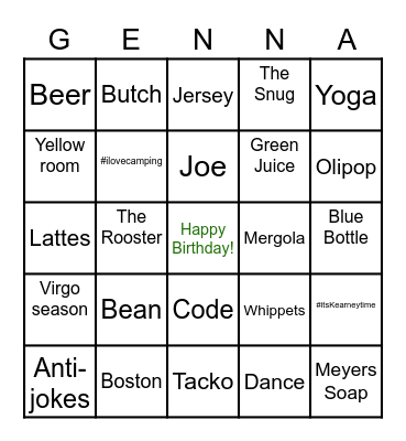 Birthday Bingo! Bingo Card