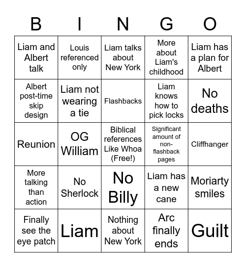 Chapter 63 Bingo Card