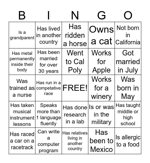 Conrad-George Wedding BINGO!! Bingo Card
