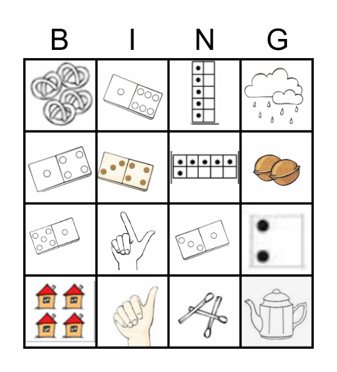 Számok 1-7 Bingo Card