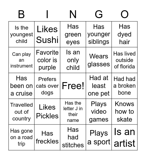 BINGO Card