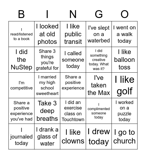 Put on your shelf by 4:00 today to earn Bingo Bucks Bingo Card