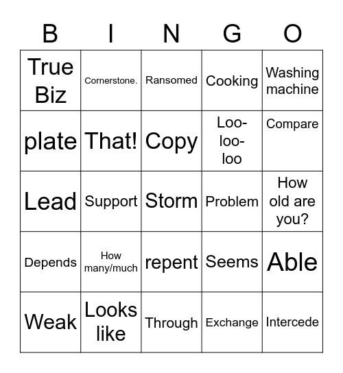 ASL BINGO Card