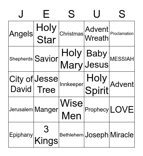 Christmas Bingo Card