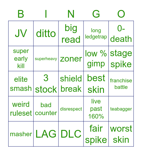 smash online Bingo Card