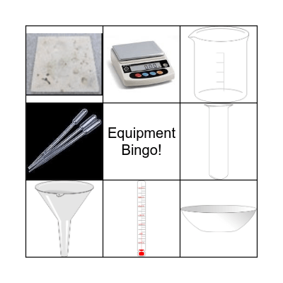 Equipment Bingo Card