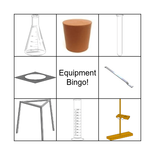 Equipment Bingo Card