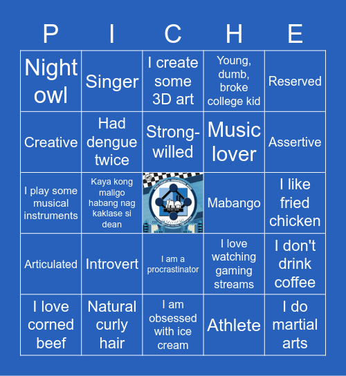BINGO CARD PICHE Bingo Card
