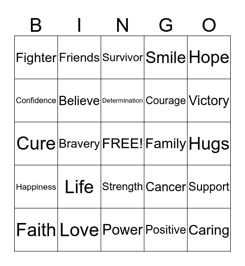 2015 YRMC Volunteers Bingo Card