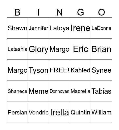 LaVonne 65th "Love" Birthday Bingo Card