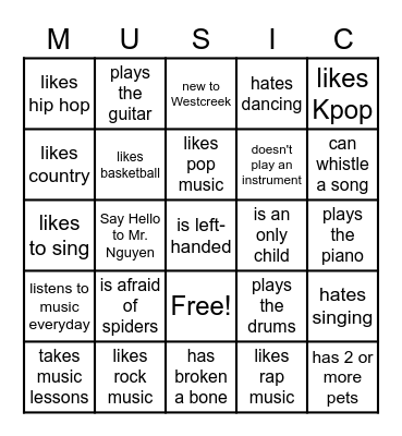 Find someone who... Bingo Card