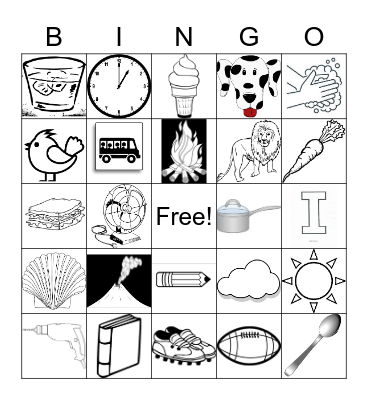 Sight Word I - I Spy 2 Bingo Card