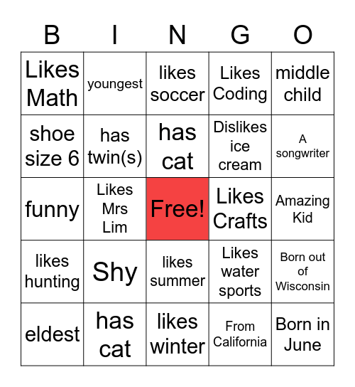 This - is - Me Bingo Card