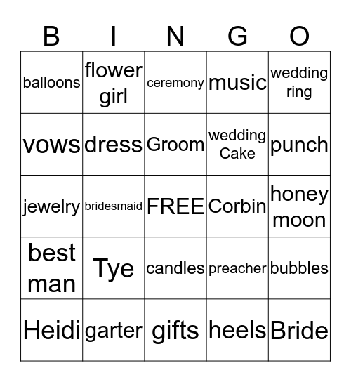 BINGO Card